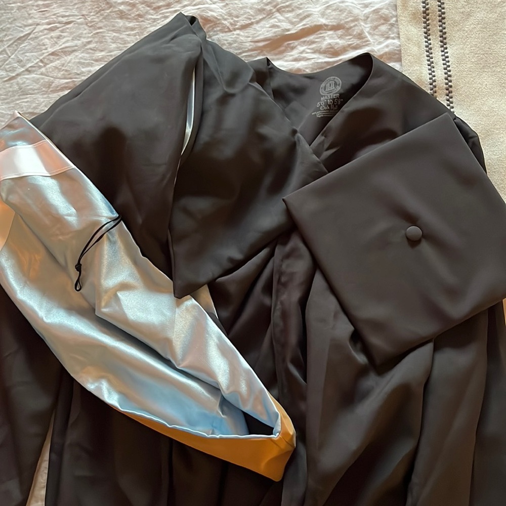 UNC Chapel Hill Tar Heels Masters cap gown hood